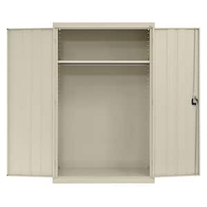 Elite Series ( 46 in. W x 72 in. H x 24 in. D ) Welded Wardrobe Freestanding Cabinet in Putty