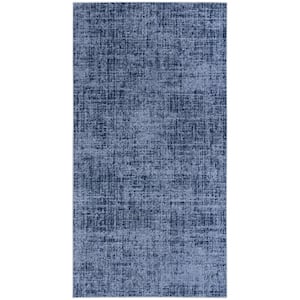 Currents Navy Blue 3 ft. x 5 ft. Abstract Contemporary Area Rug