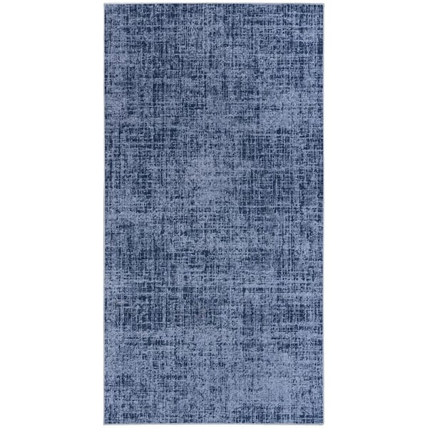 CALVIN KLEIN Currents Navy Blue 3 ft. x 5 ft. Abstract Contemporary ...