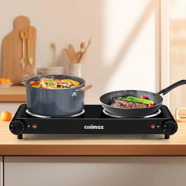 JEREMY CASS Double Infrared Burner 7.1 in. Stainless Steel Black