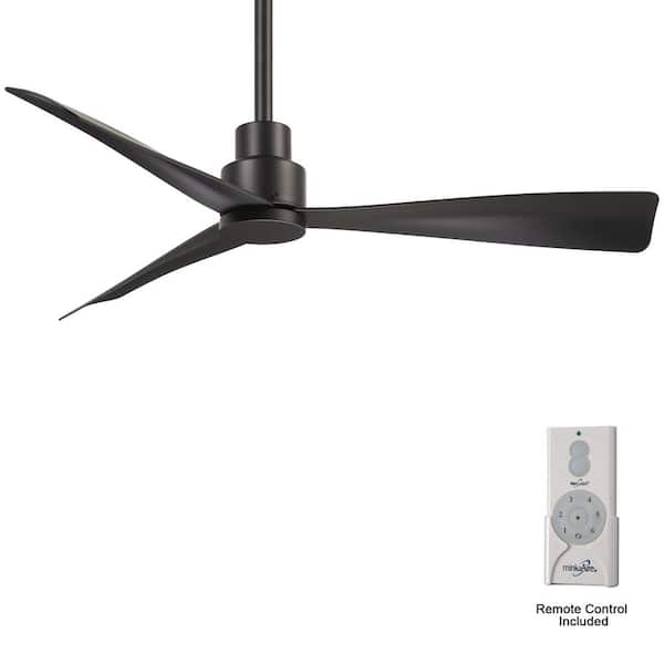 MINKA-AIRE Simple 52 in. Indoor/Outdoor Coal Ceiling Fan with Remote Control