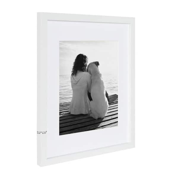 DesignOvation Gallery 11 in. x 14 in. Matted to 8 in. x 10 in. Black  Picture Frame (Set of 4) 212312 - The Home Depot