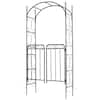 Outsunny 85 in. Decorative Garden Trellis with 2 Latched Swinging Doors ...