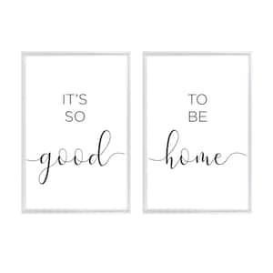 It's So Good To Be Home Framed Canvas Wall Art - 12 in. x 18 in. Each, by Kelly Merkur 2-Piece Set White Frames