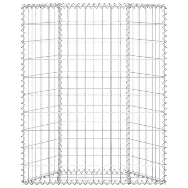 cenadinz 31.5 in. x 7.9 in. x 39.4 in. Steel Galvanized Trapezium Gabion Raised Bed Silver