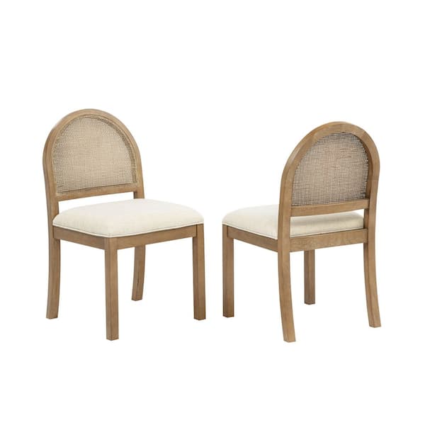 Best Master Furniture Thatch Brown Rattan Organic Modern Side