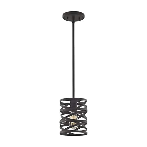 Titan Lighting Vorticy 1-Light Oil Rubbed Bronze Pendant