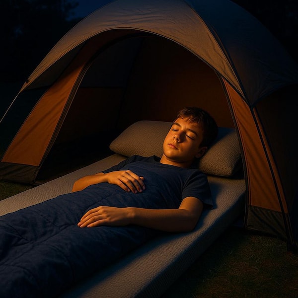 AUTMOON 63"x26"x3" Kids Memory Foam Outdoor Tent Camping Mattress Portable Sleeping Pad Topper for Floor Guest Bed