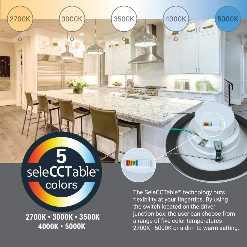 Matte White 5/6 Inch LED Retrofit Recessed Light