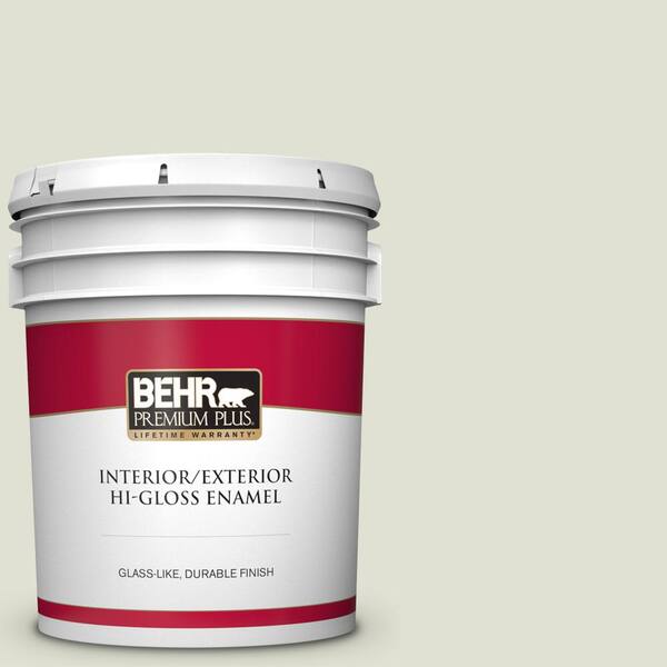 BEHR PREMIUM PLUS 5 gal. #S370-1 Positive Energy Hi-Gloss Enamel Interior/Exterior Paint