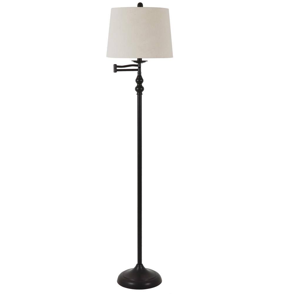 decor therapy wellington steel swing arm floor lamp