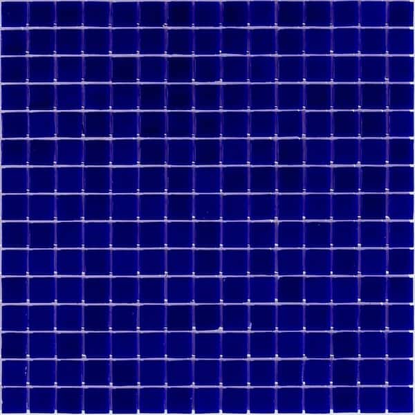 Apollo Tile Dune Glossy Royal Blue 12 in. x 12 in. Glass Mosaic Wall and Floor Tile (20 sq. ft./case) (20-pack)