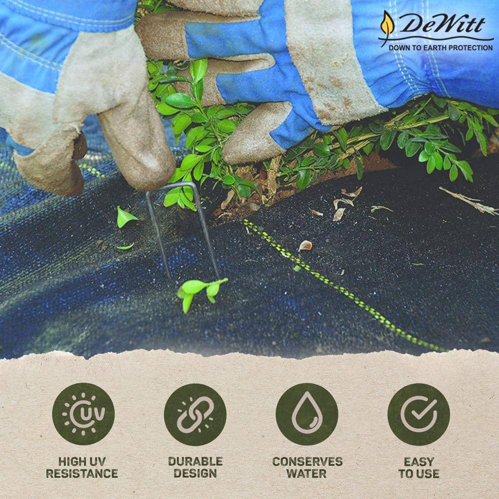 DeWitt 4' x 200' Black Polypropylene Weed Barrier Fabric
