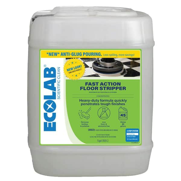 5 Gal. Fast Action Floor Stripper Concentrate Removes Heavy Build Up on Vinyl, Epoxy and Concrete Flooring