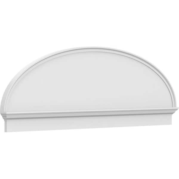 Ekena Millwork 2-3/4 in. x 76 in. x 25-7/8 in. Elliptical Smooth Architectural Grade PVC Combination Pediment Moulding