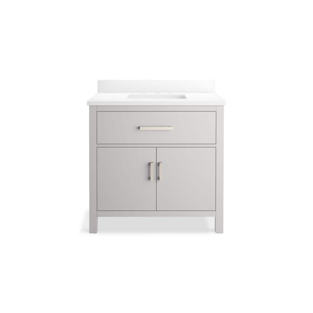 Kresla 36" Atmos Grey Freestanding Bathroom Vanity with Quartz Top