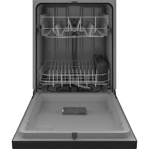 24 in. Built-In Tall Tub Front Control Dishwasher in Black with Sanitize, Dry Boost, 55 dBA