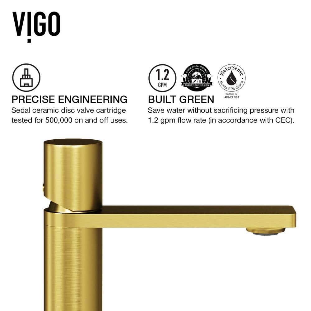 Elegant Single-Handle Matte Gold Bathroom Faucet