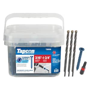 3/16 in. x 1-3/4 in. Star Flat-Head Concrete Anchors (225-Pack)