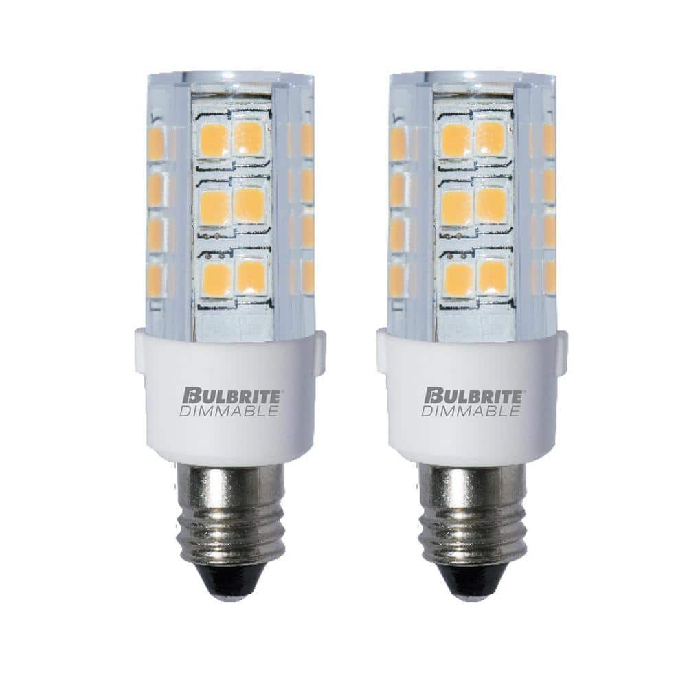 35 - Watt Equivalent Soft White Light T4 (E11) Mini-Candelabra Screw, Dimma