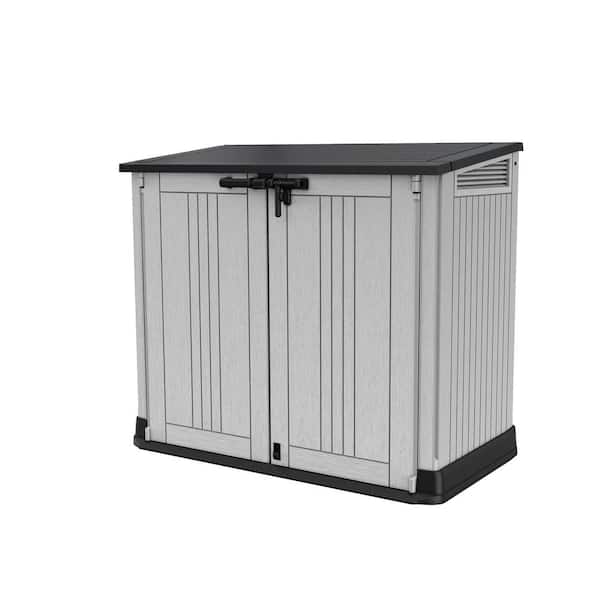 Keter Store-It-Out 4.3 ft. W x 2.3 ft. D Durable Resin Plastic Storage Shed with Flooring Grey ft.) 252140 - The Home Depot