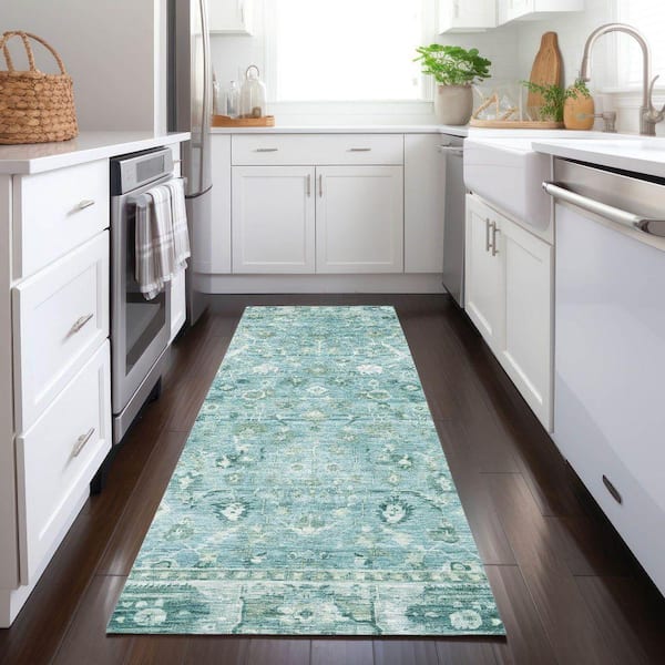 Chantille Machine Washable Indoor/Outdoor Abstract ACN1772 Blue 2 ft. 3 in. x 7 ft. 6 in. Runner Rug