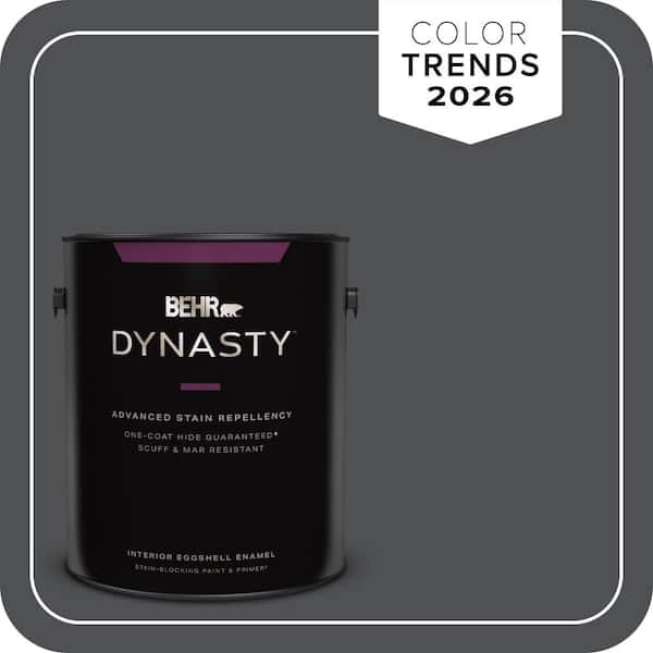 BEHR DYNASTY 1 gal. #PPU18-01 Cracked Pepper One-Coat Hide Eggshell Enamel Interior Stain-Blocking Paint & Primer