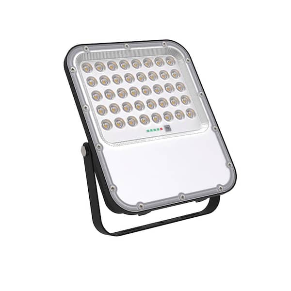 Mediterraneo KEMI 100-Watt Equivalent 1200 Lumen 120-Degree White Dusk to Dawn Solar Integrated LED Flood Light with Remote Control