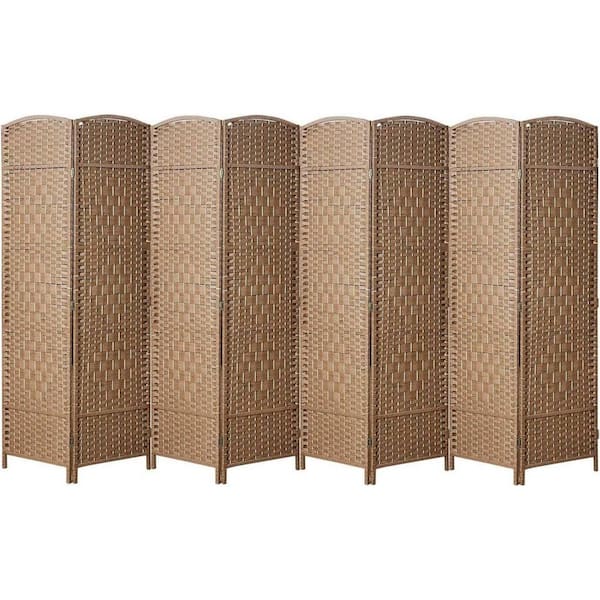 ホーム maocao hoom Privacy 8 Panel Room Divider, Folding Screen, Brown Y