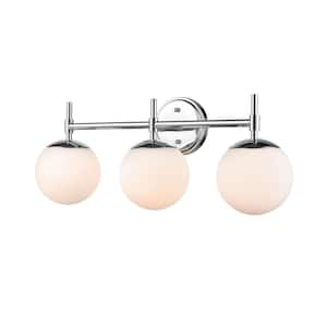 24 in. 3-Light Chrome Vanity Light