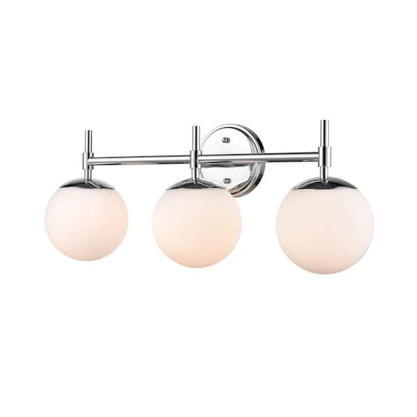 929 LIGHTING 24 in. 3-Light Chrome Vanity Light