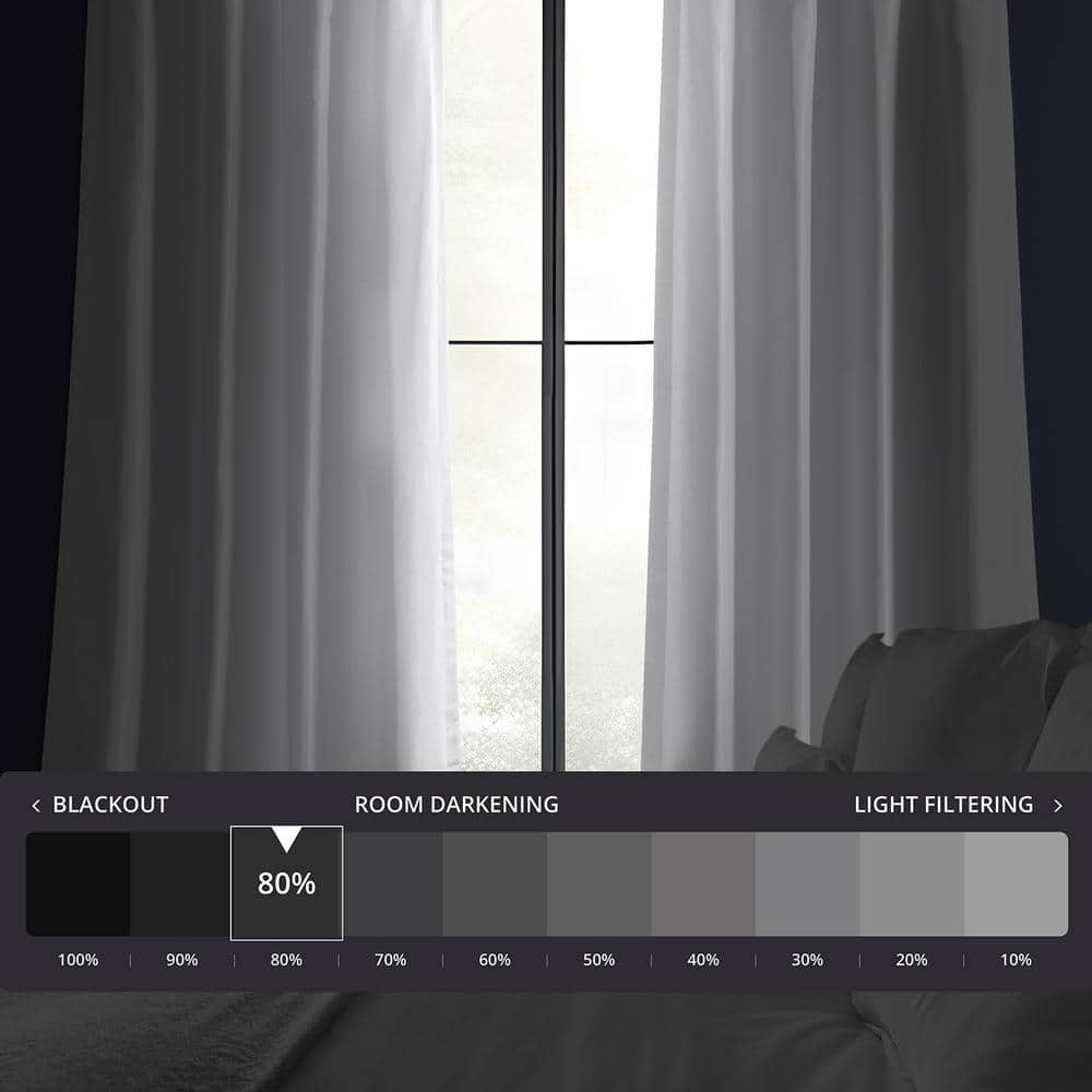 Ice Faux Silk Room-Darkening 108" Window Curtain Panel