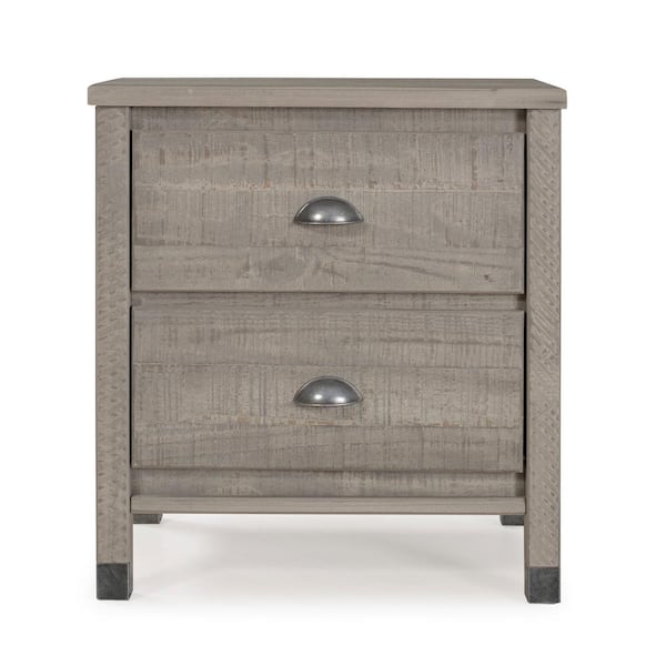 Camaflexi Baja 2-Drawer Driftwood Grey Nightstand BJ207 - The Home Depot