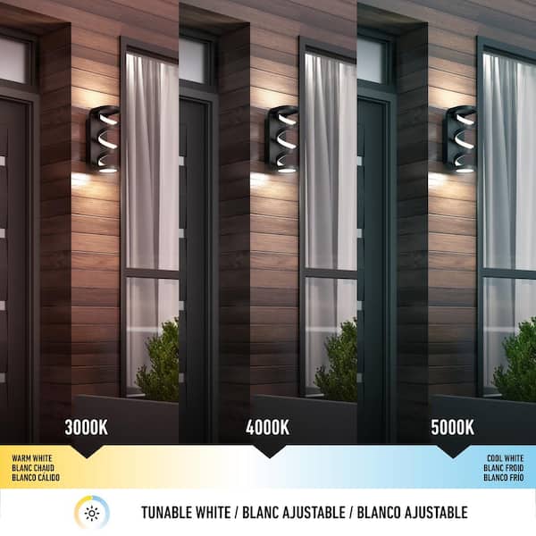 Artika Swirl 1-Light Black LED Outdoor Wall Cylinder Light OUT-SWR