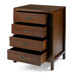 40" Classic Solid Wood 4-Drawer Chest - Walnut