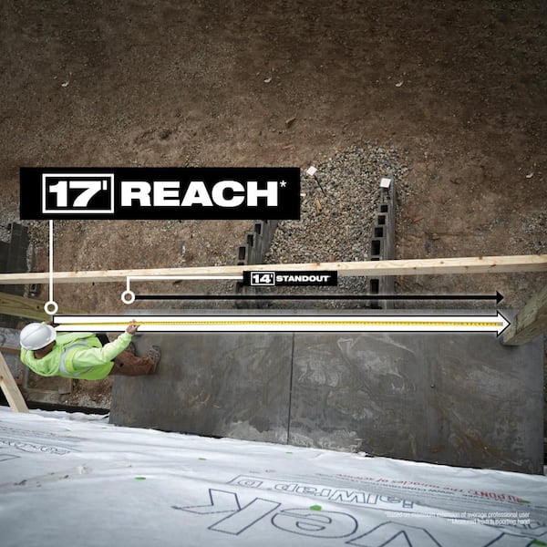 Milwaukee - 25 ft. x 1-5/16 in. Gen II STUD Tape Measure with 17 ft. Reach