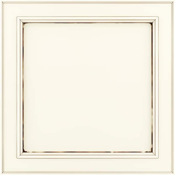 American Woodmark Brookland 11 9/16-in. W x 3/4-in. D x 11 1/2-in. H in Painted Biscotti Glaze Cabinet Door Sample