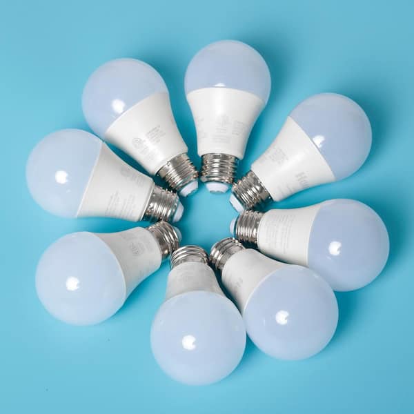 60-Watt Equivalent A19 Non-Dimmable Energy Saving LED Light Bulb Soft White  (2700K) (4-Pack)