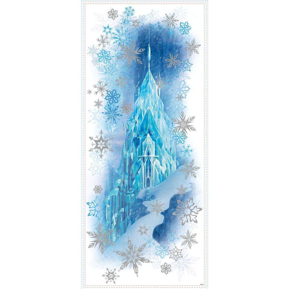 Frozen Ice Palace with Elsa and Anna Glitter Wall Decals