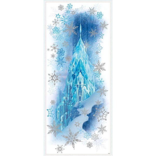 Roommates 5 In X 19 In Frozen Ice Palace With Else And Anna 11 Piece Peel And Stick Giant Wall Decal Rmk2739gm The Home Depot
