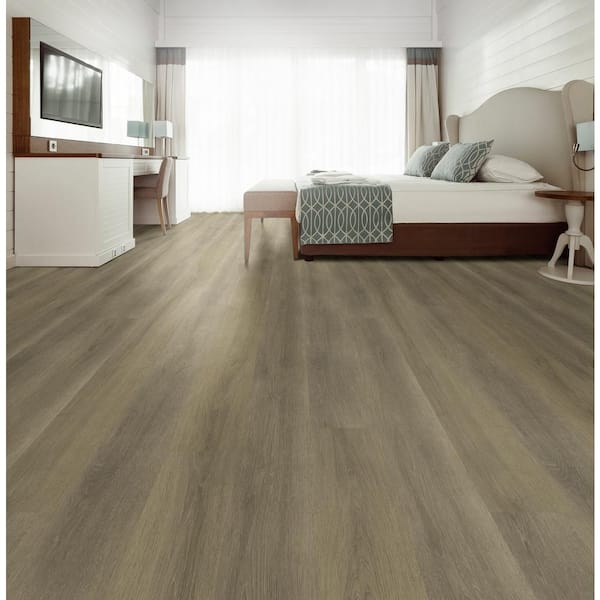 A&A Surfaces Corden Forrest Brown 20 Mil x 7 in. x 48 in. Waterproof Click Lock Luxury Vinyl Plank Flooring (23.77 Sq. ft./case), Medium