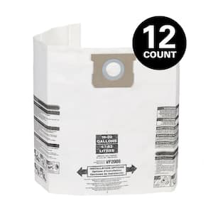 15 Gallon to 22 Gallon Dust Collection Bags for Shop-Vac Branded Wet/Dry Shop Vacuums (12-Pack)