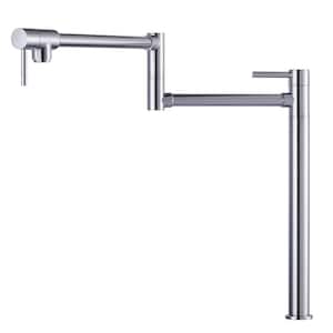 Freage Deck Mount Pot Filler Faucet with 2 Handle in Chrome