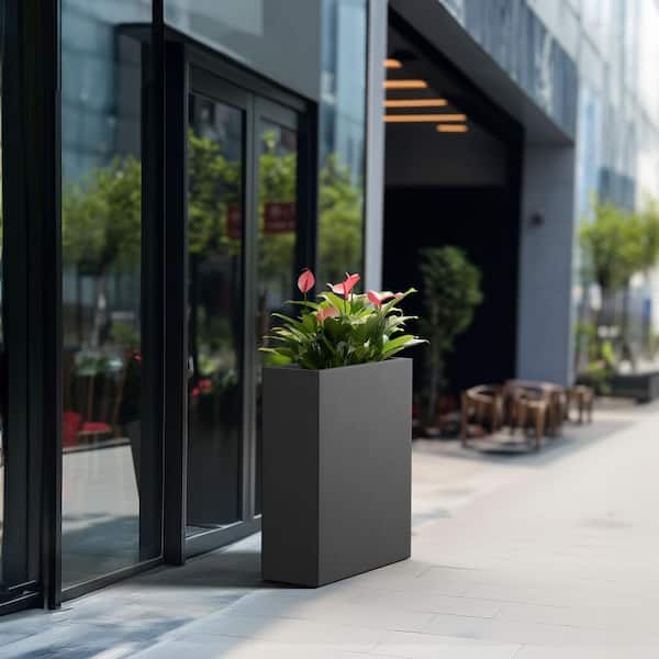 Sapcrete 27 in. Large Charcoal Black Concrete Rectangular