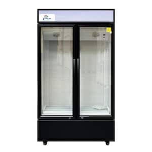 41in. W 23.5 cu ft Commercial Glass Door Merchandiser Refrigerator in Black