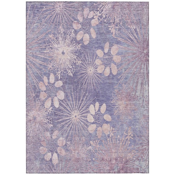 Addison Rugs Chantille Machine Washable Indoor/Outdoor Abstract ACN2225 Purple 8 ft. x 10 ft. Area Rug