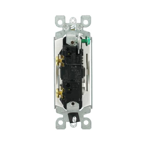 Leviton 5601-2W 15 Amp 120/277 Volt Decora Rocker Single-pole AC Quiet Switch for sale online 