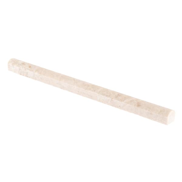 Cappuccino .75 in. x 12 in. Honed Marble Wall Pencil Tile (1 Linear Foot)
