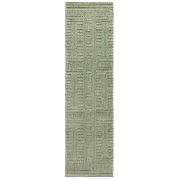 Selena 2 ft. x 10 ft. Green Geometric SLE686Y Runner Rug