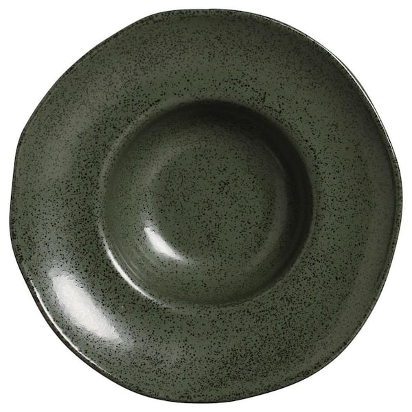 14.6 fl. oz. Greenery Green Stoneware Pasta Bowl (Set of 4)